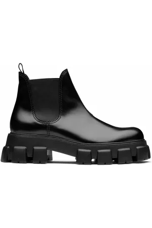Prada Men Boots - Monolith brushed leather Chelsea boots