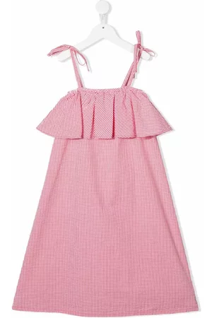 The Campamento Checked ruffle-trimmed dress