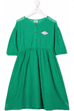 The Campamento Floral-lace logo-patch dress