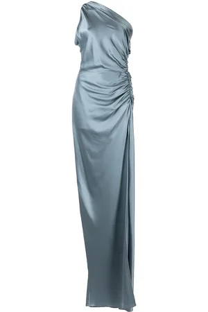 Michelle Mason Gathered-detail silk gown