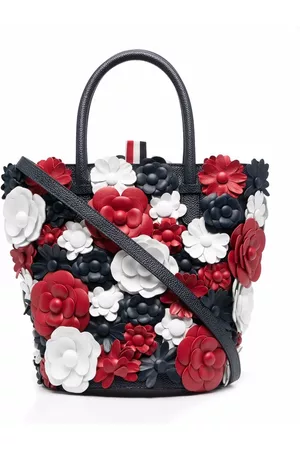 Thom Browne Women Handbags - Floral-appliqué tote bag