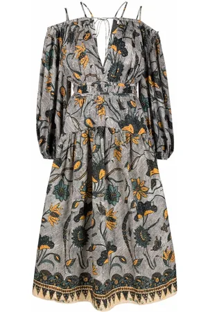 ULLA JOHNSON Floral-print flared dress