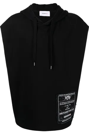 Ports V Logo-patch short-sleeved hoodie