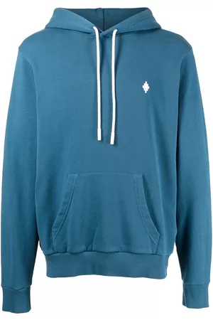 MARCELO BURLON Logo-embroidered drawstring hoodie