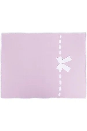 SIOLA Cotton bow-detail blanket