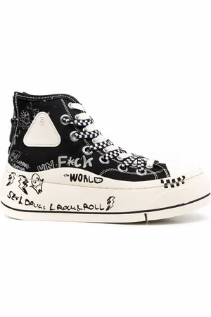 R13 Graffiti style trainers