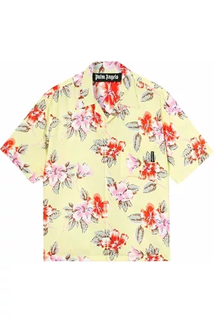 Palm Angels Hibiscus floral print bowling shirt