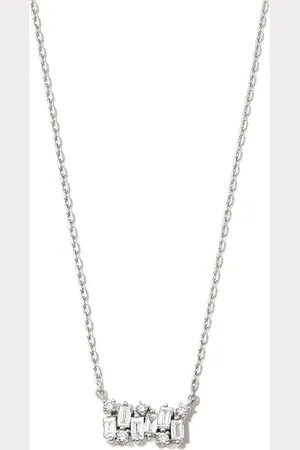 Suzanne Kalan 18kt white gold diamond necklace
