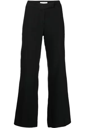 VALENTINO GARAVANI 2010s lace-panelled tailored trousers
