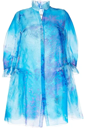 SHIATZY CHEN Flowerful silk puff-sleeve jacket