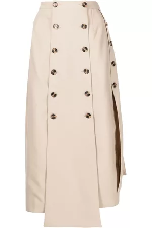 Rokh Button detail panelled skirt