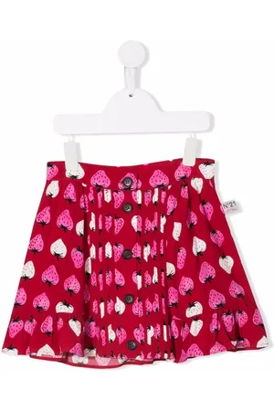Nº21 Strawberry-print A-line miniskirt