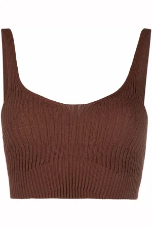 AERON Joan rib-knit crop top