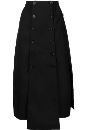 Rokh Button detail panelled skirt