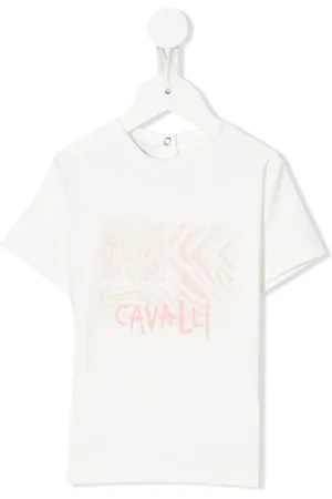 Roberto Cavalli Animal-print graffiti logo T-shirt
