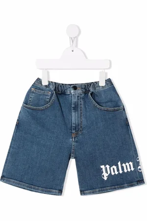 Palm Angels Logo-print denim shorts