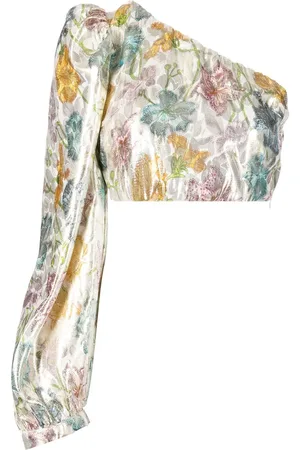 HAYLEY MENZIES Shimmering Bonita Silk Jacquard top