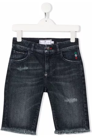 Philipp Plein Distressed denim shorts