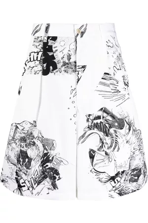 Comme des Garçons X Christian Marclay wide-leg shorts