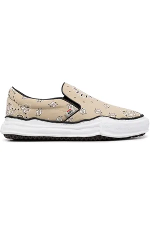 Maison Mihara Yasuhiro Bandana-print slip-on sneakers