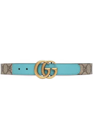 Gucci Kids GG-panelled leather belt