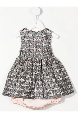HUCKLEBONES LONDON Sleeveless bug-jacquard dress