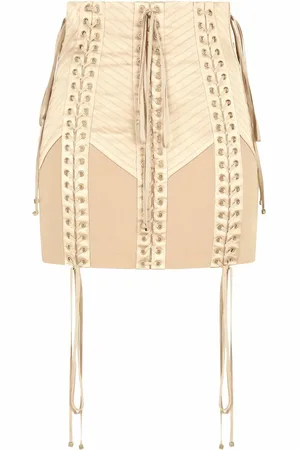 Dolce & Gabbana Lace-up jersey miniskirt