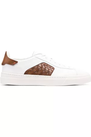 santoni Panelled low-top sneakers