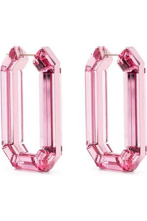 Swarovski Lucent geometric hoops