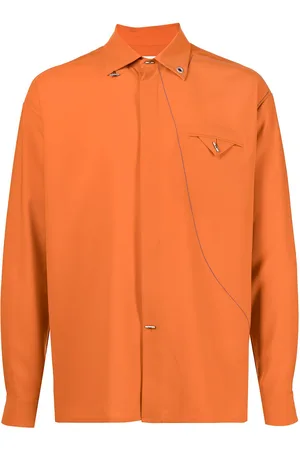 Ports V Contrast-stitching long-sleeved shirt