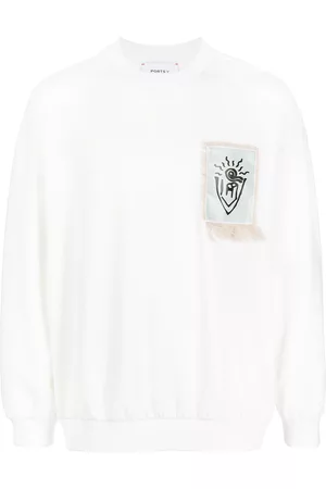 Ports V Patch-detail crew neck sweatshirt
