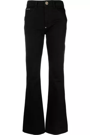 Philipp Plein Skull flared high-waisted jeans
