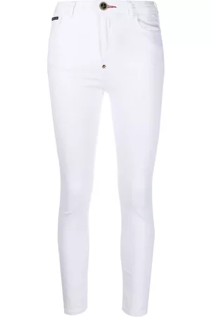 Philipp Plein Embroidered skull skinny jeans