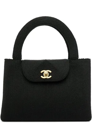 CHANEL 1997-1999 CC Turn-lock top-handle bag