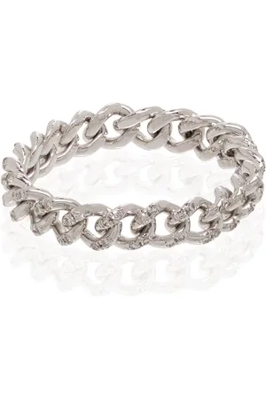 Shay 18kt gold diamond chain-link ring