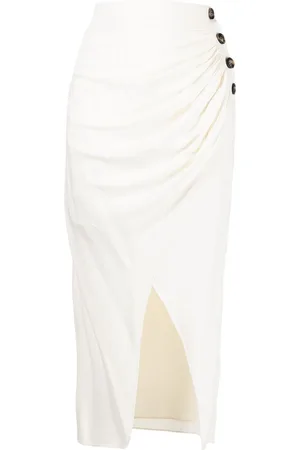 Self-Portrait Side button-fastening skirt