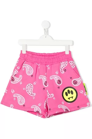 BARROW Paisley logo-print track shorts