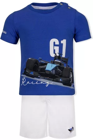 Lapin House Car print T-shirt and shorts set