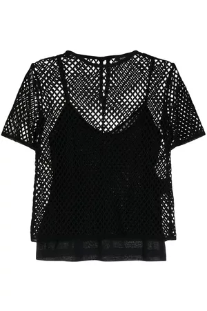 GOEN.J Open-knit short-sleeved T-shirt