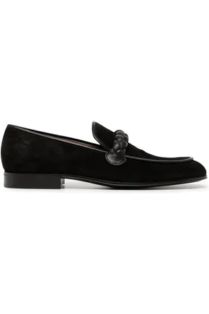 Gianvito Rossi Men Loafers - Massimo braided suede loafers