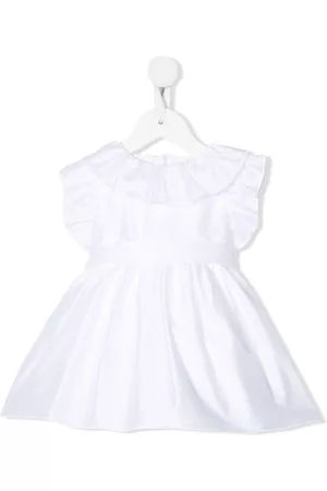 LITTLE BEAR Ruffle-trim tie-fastening dress