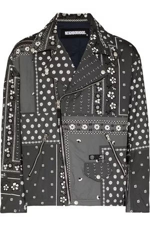 NEIGHBORHOOD Bandana-print biker jacket