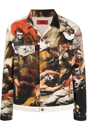 424 FAIRFAX Graphic-print denim jacket