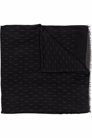 Saint Laurent Monogram fine-knit scarf