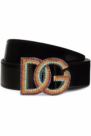 Dolce & Gabbana DG-logo patent leather belt