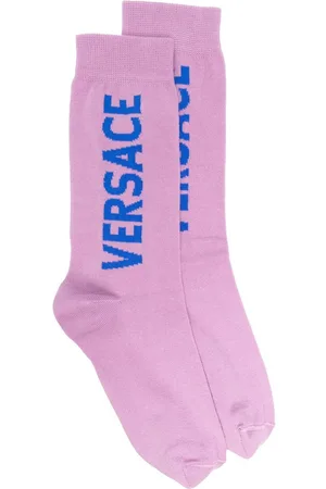 VERSACE Intarsia-logo knit socks