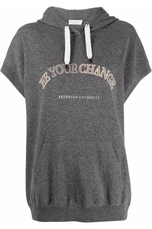 Brunello Cucinelli Slogan-print hoodie