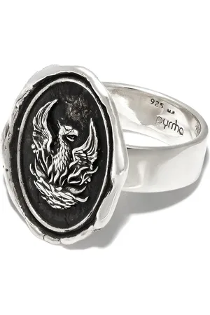 Pyrrha Sterling Fire Within signet ring