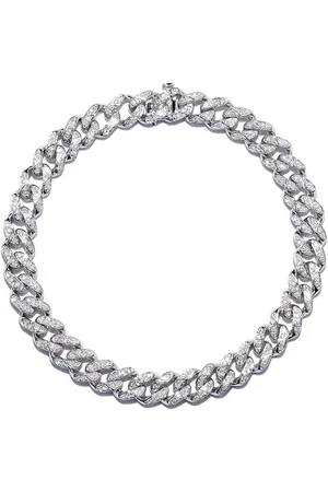 Shay 18kt white gold diamond chain bracelet