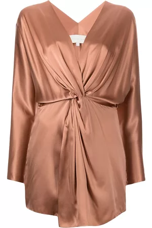 Michelle Mason Twist-detail silk dress